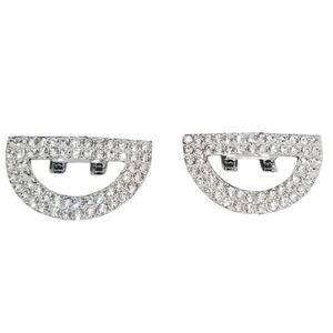 TIPTOE 1950s CRYSTAL PAVE & SILVERTONE GEOMETRIC DESIGN SHOE CLIPS